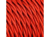 2x0,75mm2 Kırmızı Tekstil Kablo Burgu